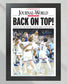2022 Kansas Jayhawks “Back on Top” NCAA College Basketball National Champions Framed Front Page Newspaper Print - Title Game Frames