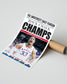 2022 Kansas Jayhawks “Champs” NCAA College Basketball Champions Framed Front Page Newspaper Print - Title Game Frames
