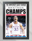 2022 Kansas Jayhawks “Champs” NCAA College Basketball Champions Framed Front Page Newspaper Print - Title Game Frames