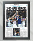 2022 Kansas Jayhawks NCAA Mens Basketball National Champions Framed Front Page Newspaper Print - Title Game Frames