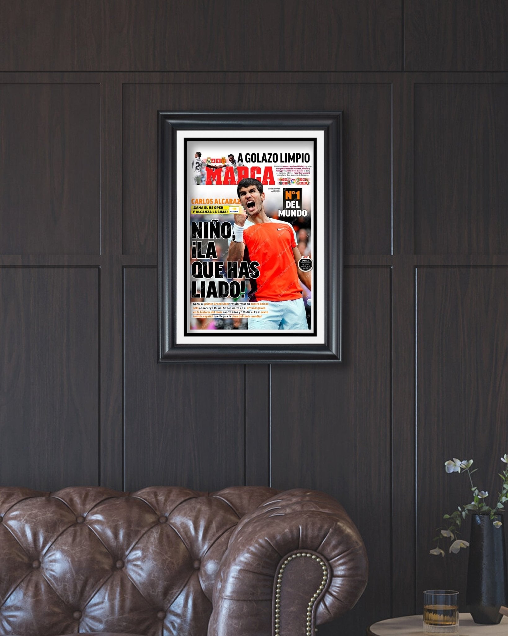 2022 US Open Tennis Champion Carlos Alcaraz - Title Game Frames
