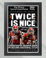 2023 Georgia Bulldogs 'Twice is Nice' College Football National Champions Framed Newspaper - TitleGameFrames.com