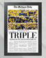 2023 Michigan Wolverines' Third Consecutive Victory Over Ohio State: 'TRIPLE' - Framed Print - TitleGameFrames.com