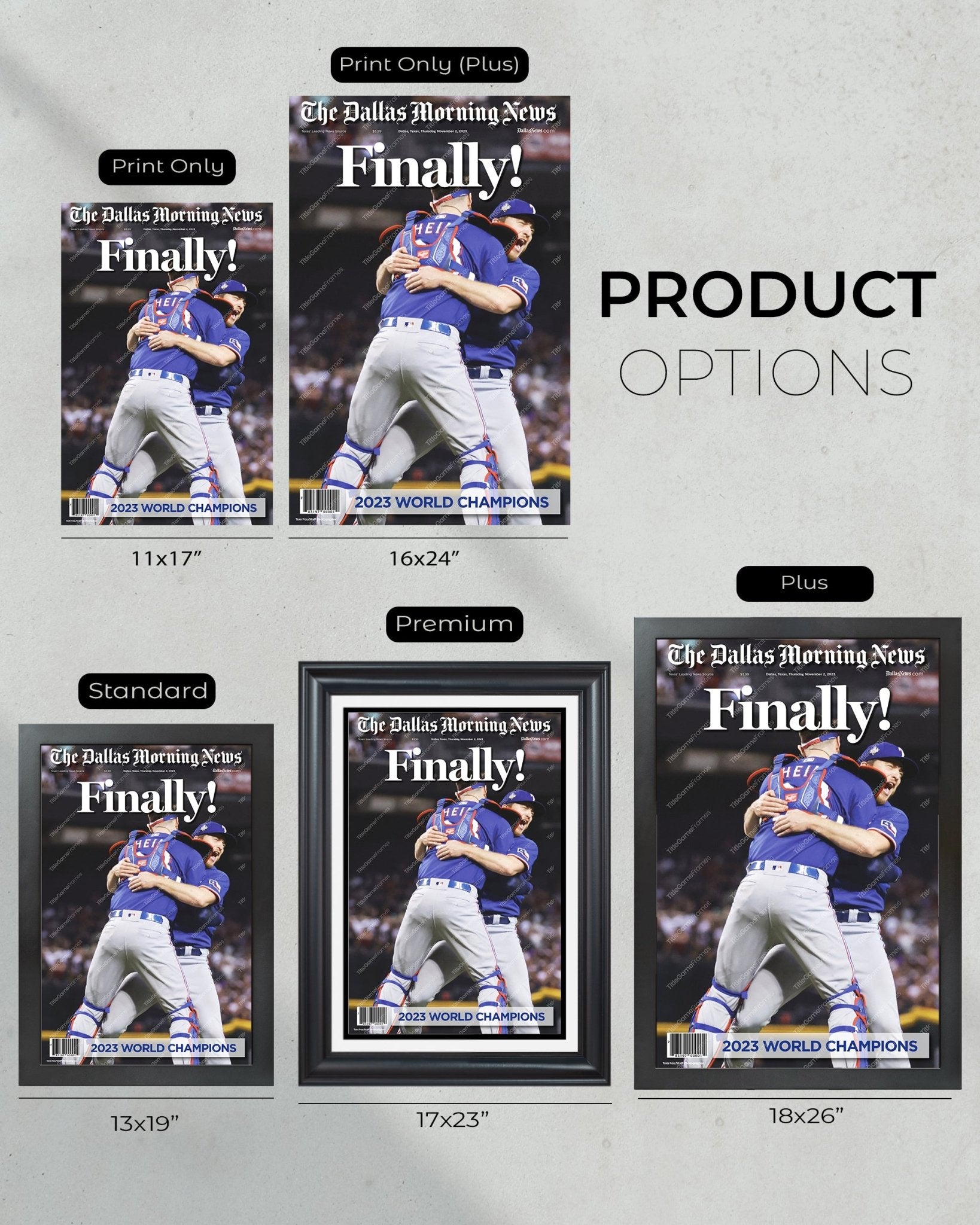 2023 Texas Rangers First World Series Win - 'Finally!' Commemorative ...