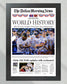 2023 Texas Rangers World Series "WORLD HISTORY" - Commemorative Framed Newspaper - TitleGameFrames.com