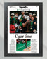 2024 Boston Celtics NBA Champions 'Cigar Time' Framed Commemorative Newspaper - TitleGameFrames.com