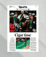 2024 Boston Celtics NBA Champions 'Cigar Time' Framed Commemorative Newspaper - TitleGameFrames.com