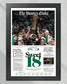 2024 Boston Celtics NBA Champions 'Sweet 18' Framed Newspaper - TitleGameFrames.com