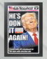 2024 Donald Trump Wins Presidential Election - NY Post Framed Newspaper - Title Game Frames