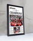 2024 Florida Panthers Stanley Cup 'CHAMPIONS!' Framed Sports Edition Newspaper - TitleGameFrames.com