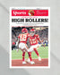 2024 Kansas City Chiefs Super Bowl LVIII Champions 'HIGH ROLLERS!' Framed Newspaper Print - TitleGameFrames.com