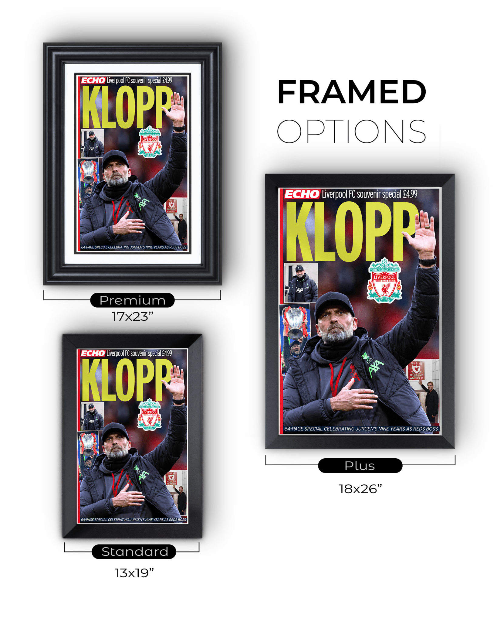 2024 Liverpool Football Farewell to Jurgen "KLOPP" Framed Newspaper - TitleGameFrames.com