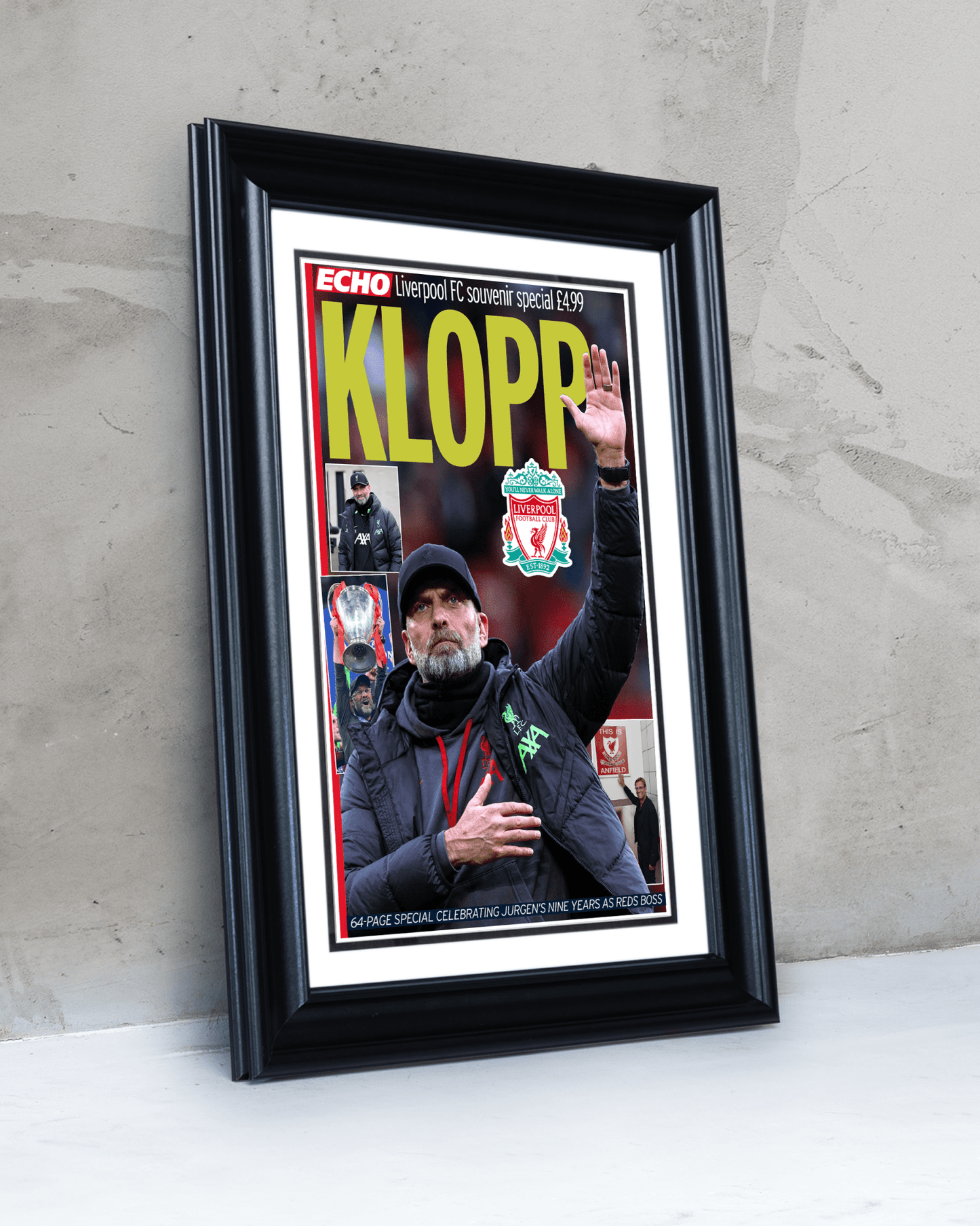2024 Liverpool Football Farewell to Jurgen "KLOPP" Framed Newspaper - TitleGameFrames.com