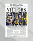 2024 Michigan Wolverines National Championship 'VICTORS' - Michigan Daily Framed Print - Title Game Frames