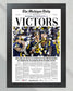 2024 Michigan Wolverines National Championship 'VICTORS' - Michigan Daily Framed Print - Title Game Frames