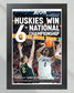 2024 Uconn Huskies ‘WIN 6TH' NCAA Champions Framed Newspaper - Title Game Frames