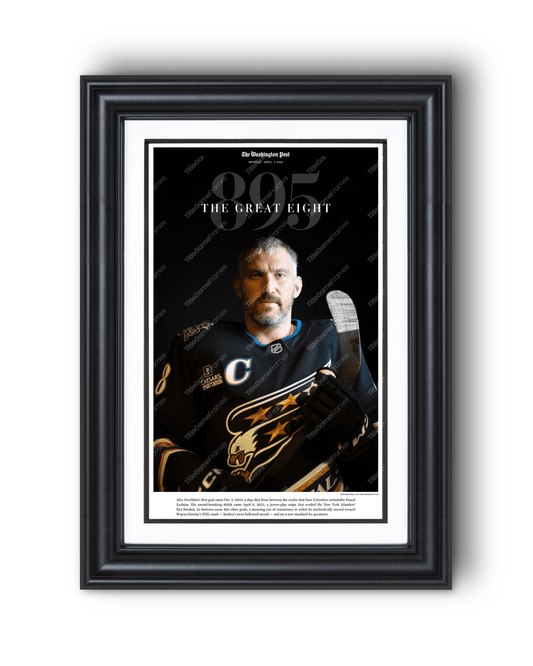 2025 Alex Ovechkin Scores Goal 895: 'THE GREAT EIGHT' Commemorative Newspaper - TitleGameFrames.com