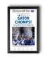 2025 Florida Gators Basketball SEC Champions "Gator Chomps" Framed Newspaper - TitleGameFrames.com