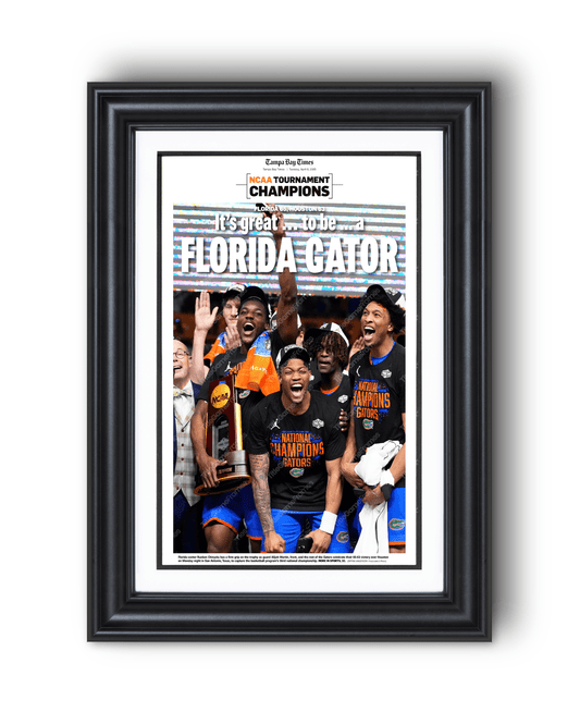 2025 Florida Gators NCAA Basketball Champions - Front Page Newspaper - TitleGameFrames.com