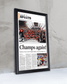 2025 Florida Panthers Stanley Cup Winners "Champs Again!" Framed Sports Edition Newspaper - TitleGameFrames.com