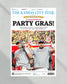 2025 Kansas City Chiefs “PARTY GRAS!” AFC Championship Framed Newspaper - Title Game Frames