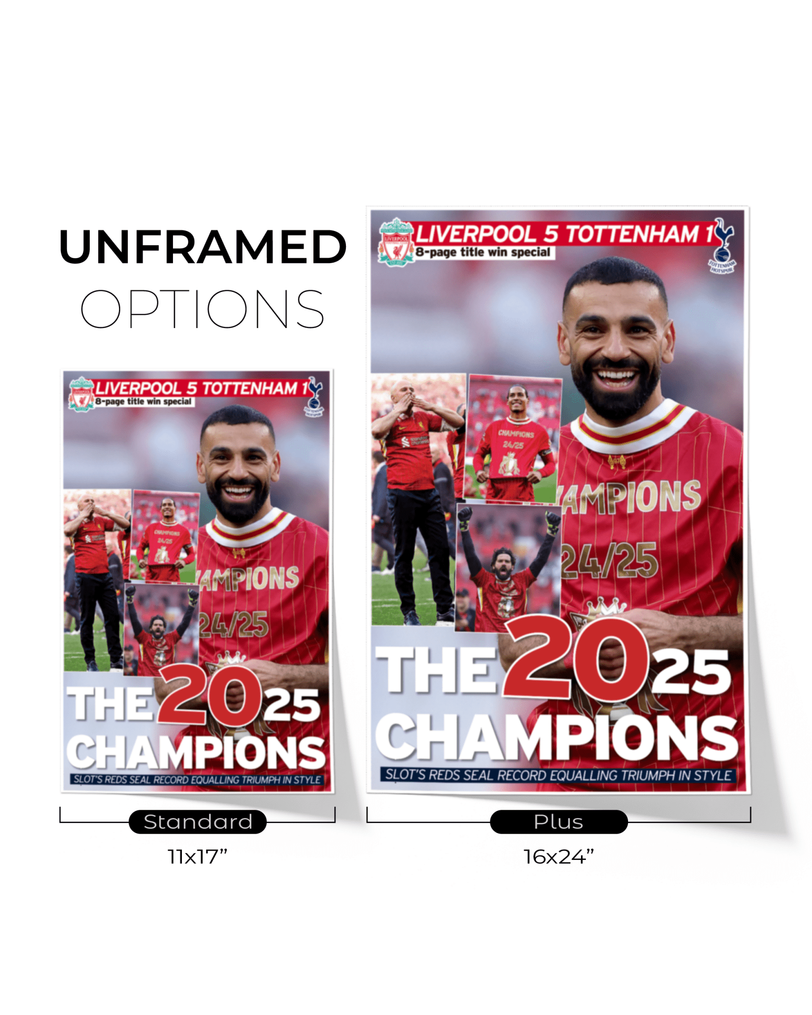 2025 Liverpool Football "CHAMPIONS" 20th English Title Special Edition Newspaper - TitleGameFrames.com
