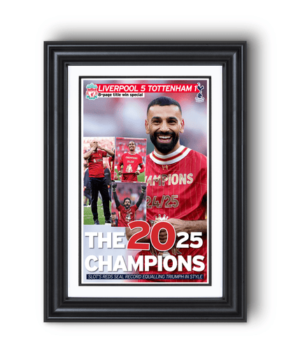 2025 Liverpool Football "CHAMPIONS" 20th English Title Special Edition Newspaper - TitleGameFrames.com