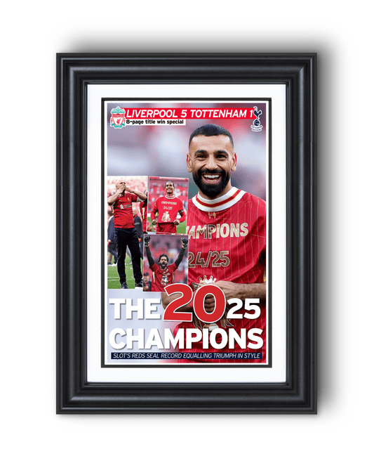 2025 Liverpool Football "CHAMPIONS" 20th English Title Special Edition Newspaper - TitleGameFrames.com