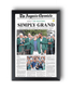 2025 Rory McIlroy Masters Champion 'SIMPLY GRAND' Framed Newspaper Augusta - TitleGameFrames.com
