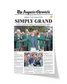2025 Rory McIlroy Masters Champion 'SIMPLY GRAND' Framed Newspaper Augusta - TitleGameFrames.com