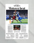 2025 Washington Commanders Stun Lions "Motown Beat" Framed Newspaper - Title Game Frames