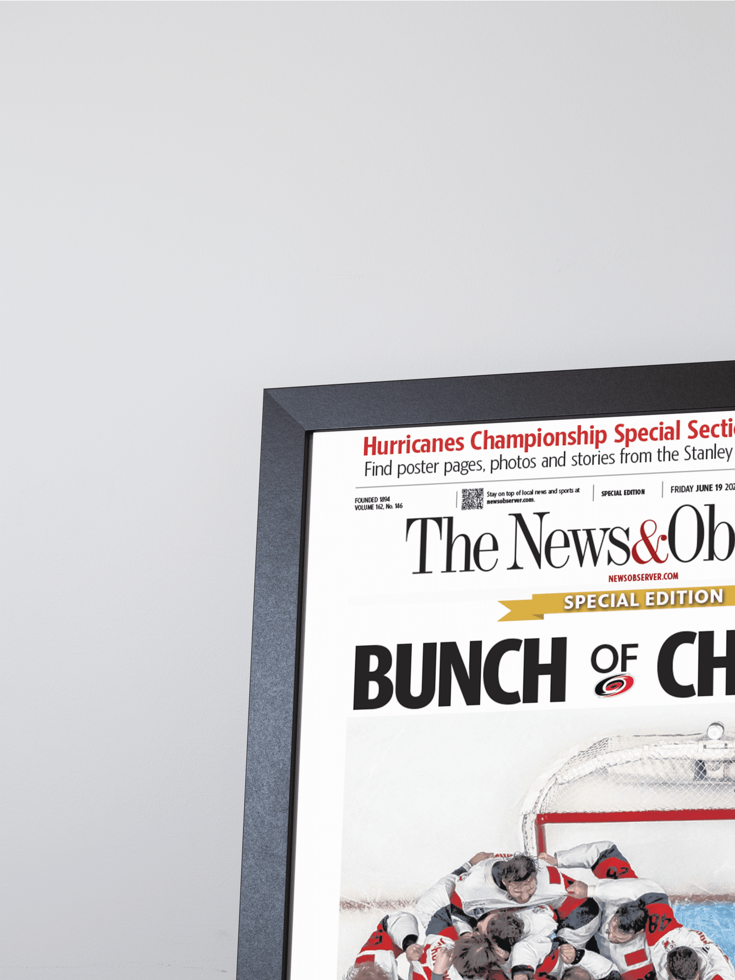 2026 Carolina Hurricanes “Bunch of Champs!” Stanley Cup Special Edition Newspaper - TitleGameFrames.com