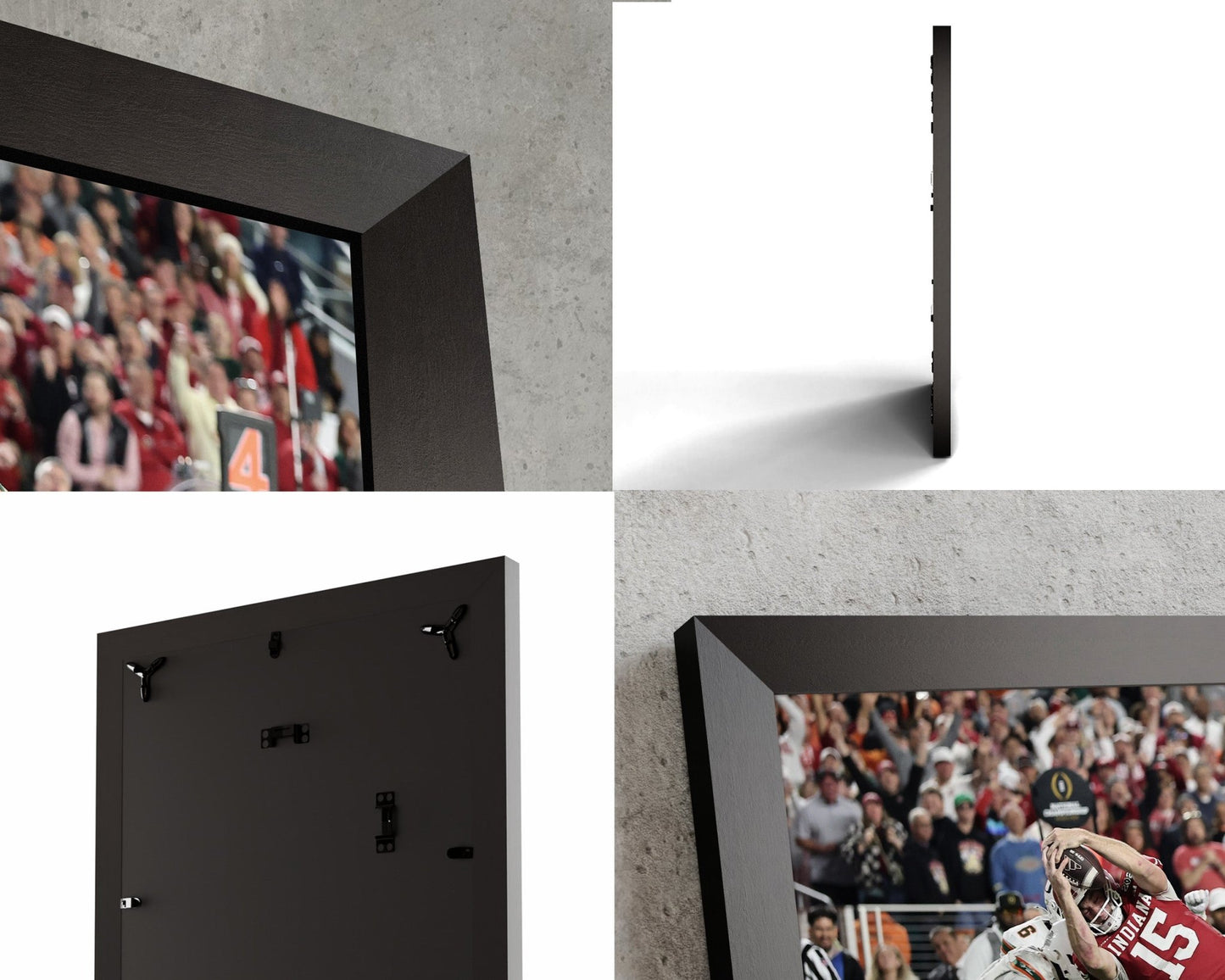 2026 Indiana Hoosier “Mendoza Touchdown” vs Miami CFP Championship Touchdown Framed Poster - TitleGameFrames.com