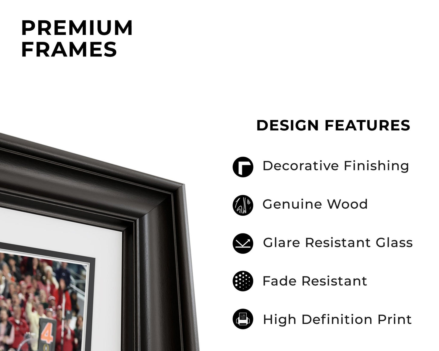 2026 Indiana Hoosier “Mendoza Touchdown” vs Miami CFP Championship Touchdown Framed Poster - TitleGameFrames.com