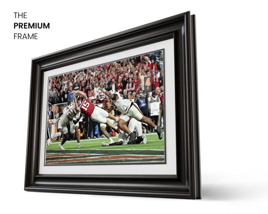 2026 Indiana Hoosier “Mendoza Touchdown” vs Miami CFP Championship Touchdown Framed Poster - TitleGameFrames.com