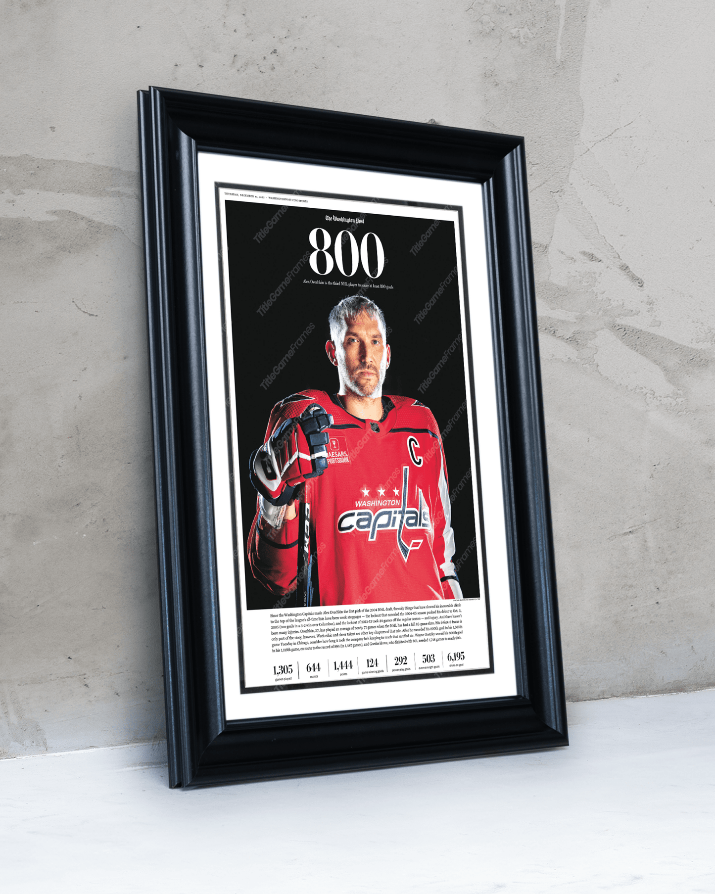 Alex Ovechkin Career Goal Milestones Newspaper Set – 700th, 800th & Record 895th Goals - TitleGameFrames.com