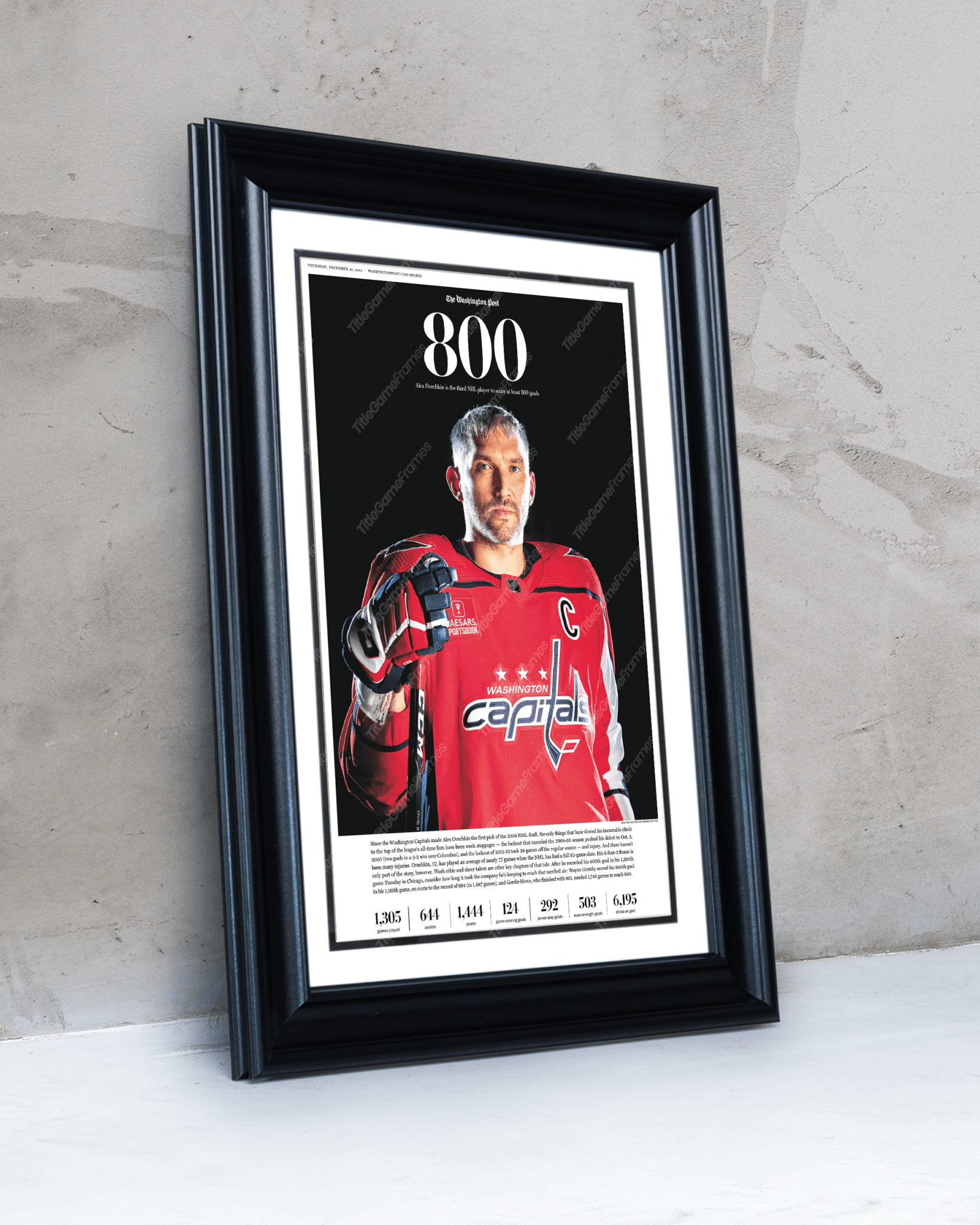 Alex Ovechkin Career Goal Milestones Newspaper Set – 700th, 800th & Record 895th Goals - TitleGameFrames.com