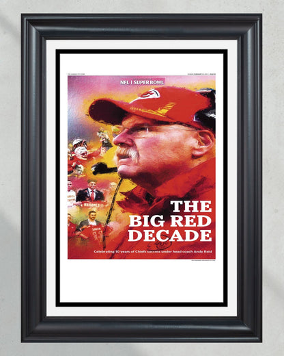 Andy Reid Chiefs “The Big Red Decade” Framed Commemorative Poster - Title Game Frames