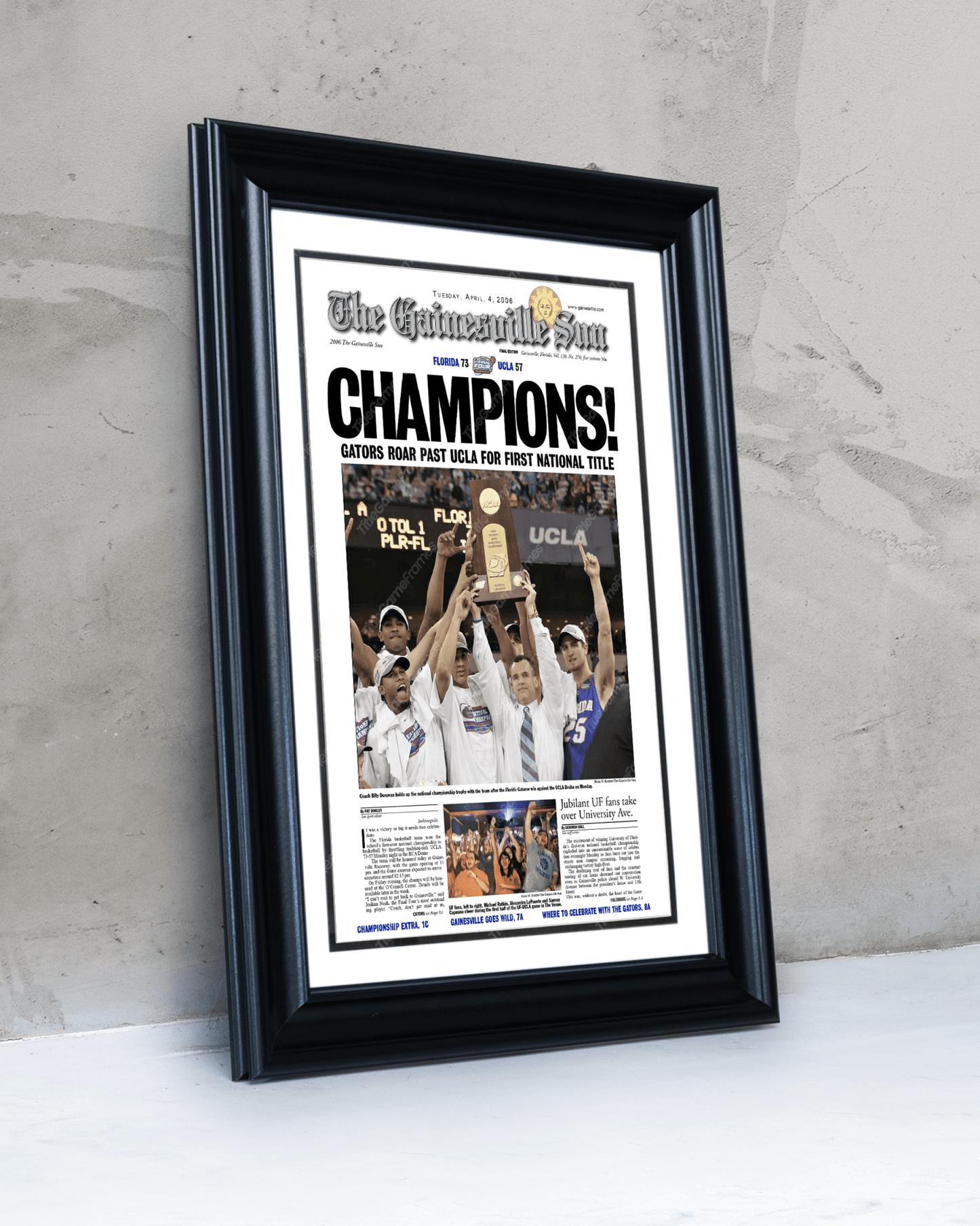 Florida Gators College Basketball Championship Collector Set - 2006, 2007 & 2025 - TitleGameFrames.com