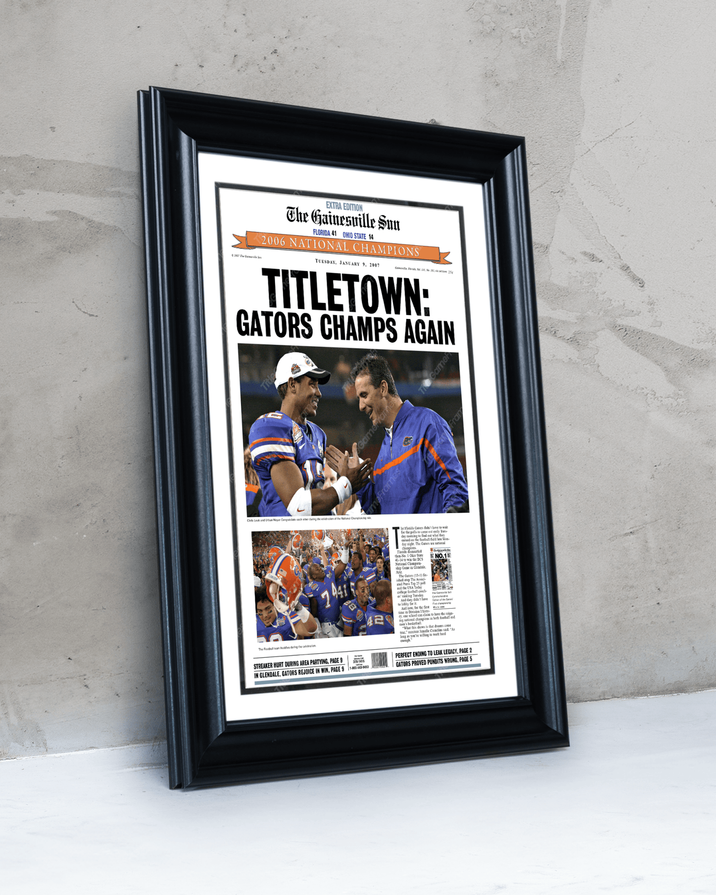 Florida Gators College Football Championship Collector Set - 1996, 2006 & 2008 - TitleGameFrames.com