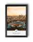 Los Angeles Skyline & Dodger Stadium: Aerial View Framed Print - TitleGameFrames.com