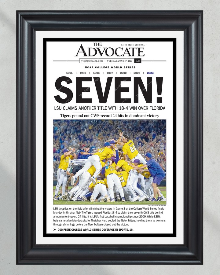MLB & College Baseball Memorabilia Shop Framed Newspapers & Custom
