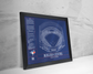 Rogers Centre Blueprint – Toronto Blue Jays Ballpark Stadium Wall Art - TitleGameFrames.com