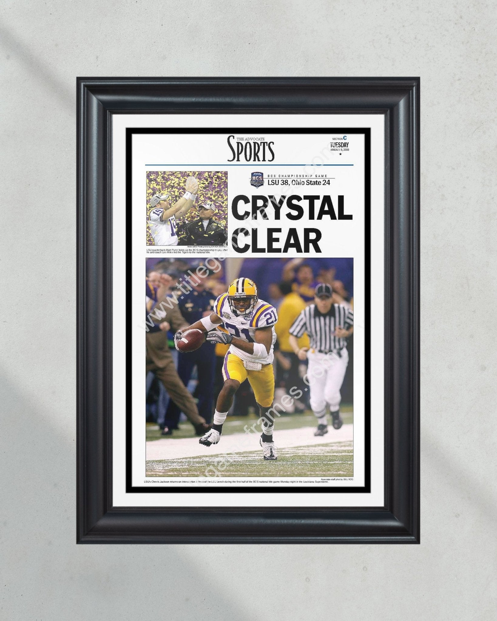 Louisiana LSU Tigers NCAA – Title Game Frames