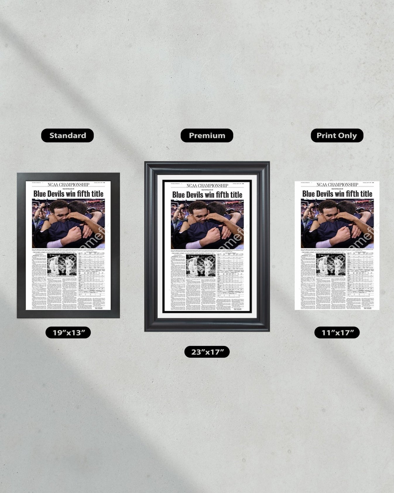 2015 Duke Blue Devils NCAA College Basketball National Champions Frame ...