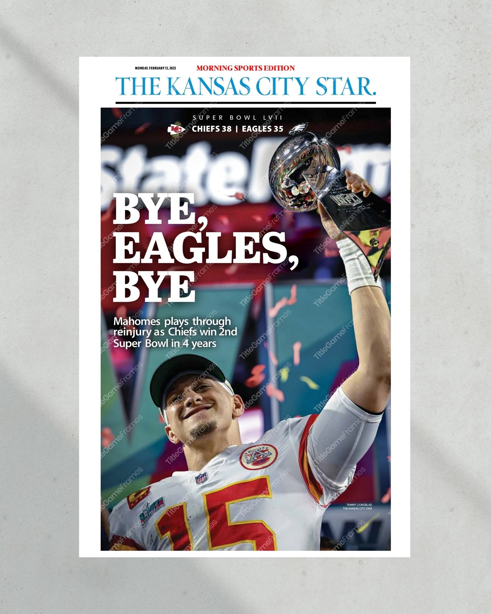 2023 Kansas City Chiefs “Bye, Eagles, Bye” Super Bowl LVII Champions F ...