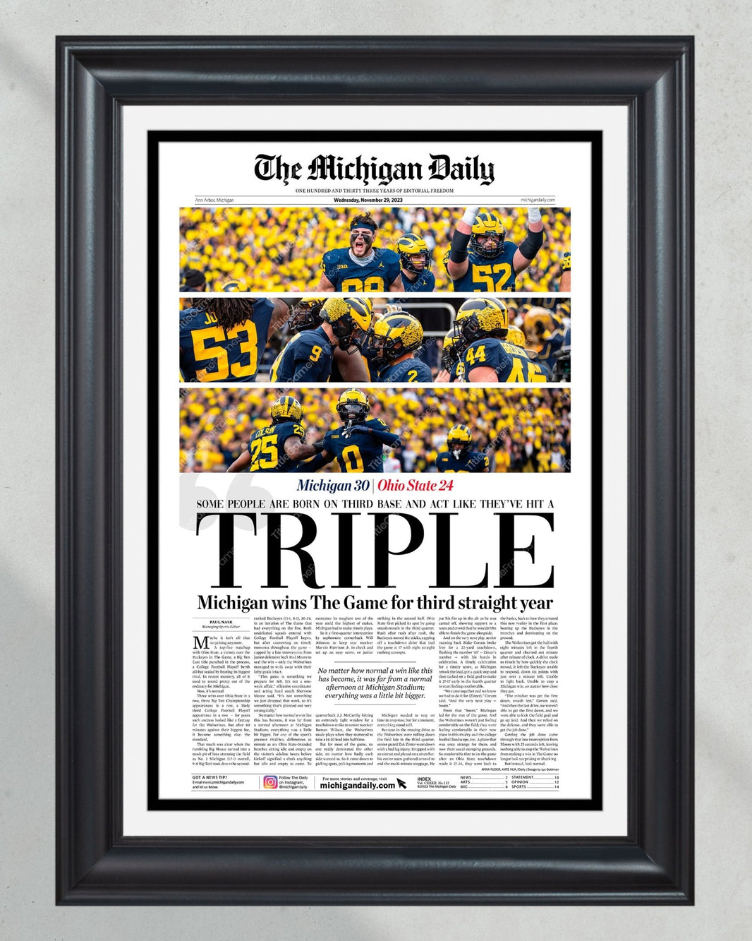 Michigan Wolverines NCAA – Title Game Frames