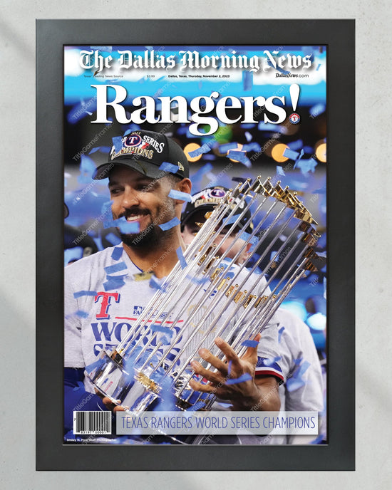 2023 Texas Rangers World Series Champions Framed Newspaper - Official ...