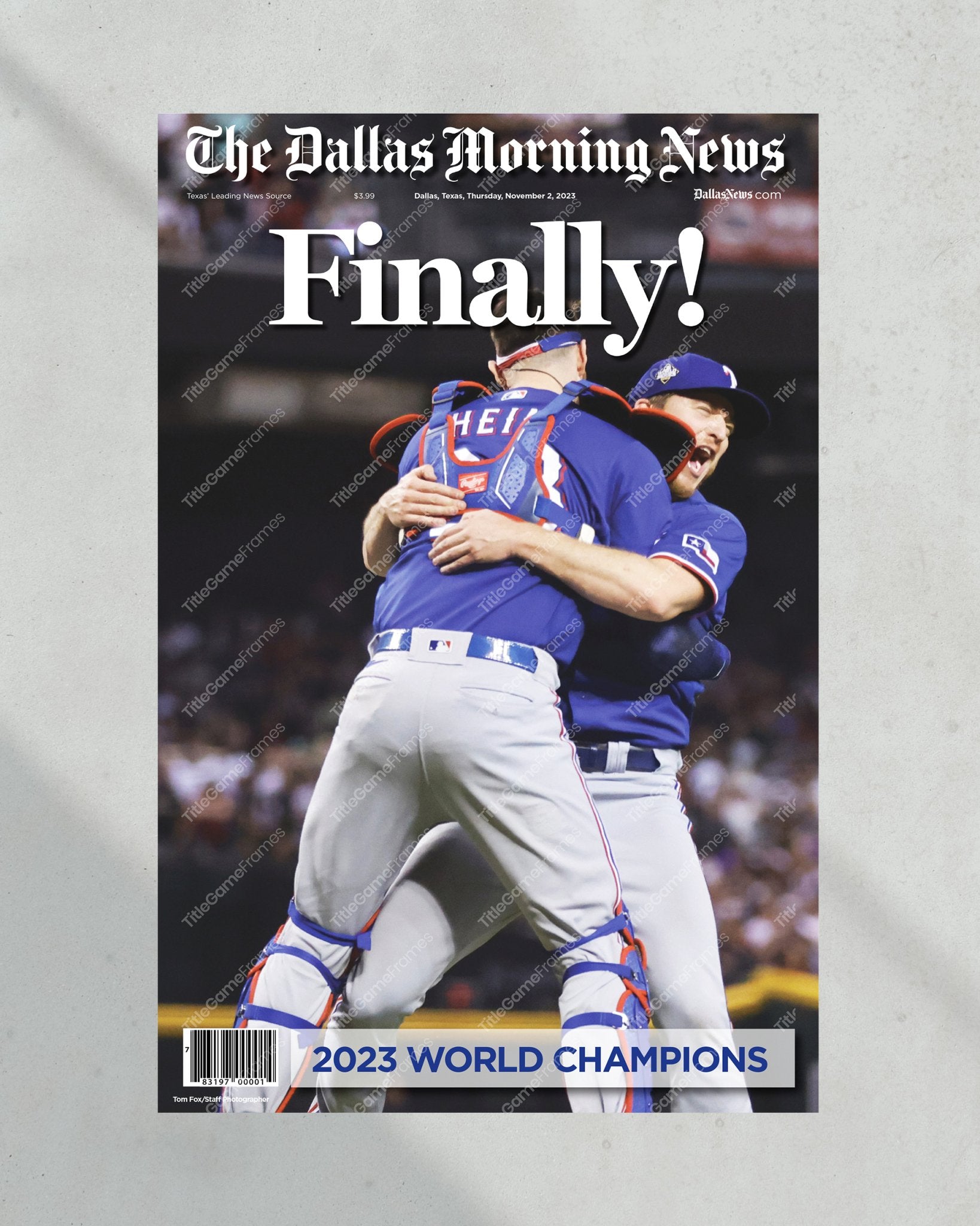 2023 Texas Rangers First World Series Win - 'Finally!' Commemorative ...