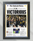 2024 Michigan Wolverines' VICTORIOUS' National Championship - Commemorative Framed Newspaper - Title Game Frames